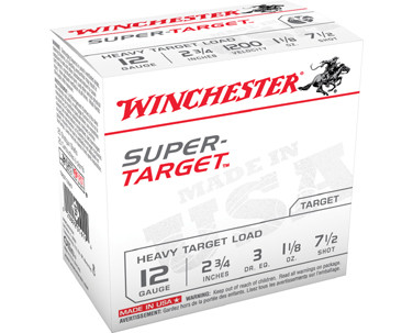 WIN SUPER TARGET 12GA 2.75 1-1/8OZ #7.5 25/10