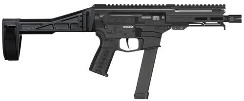 CMMG DISSENT MKGS PISTOL 9MM 6.5 ARMOR BLK BRACE