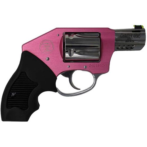 Charter Arms Off Duty Coyote Handgun .380 ACP 5rd Capacity Pink Frame with 2" Stainless Ported Barrel