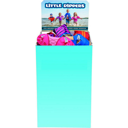 FULL THROTTLE CHILD LITTLE DIPPERS VESTS BIN - ASSORTED COLORS, 24 PC