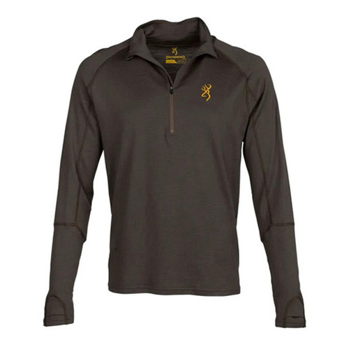 MERINO 1/4 ZIP SHIRT - MAJOR BROWN, XL
