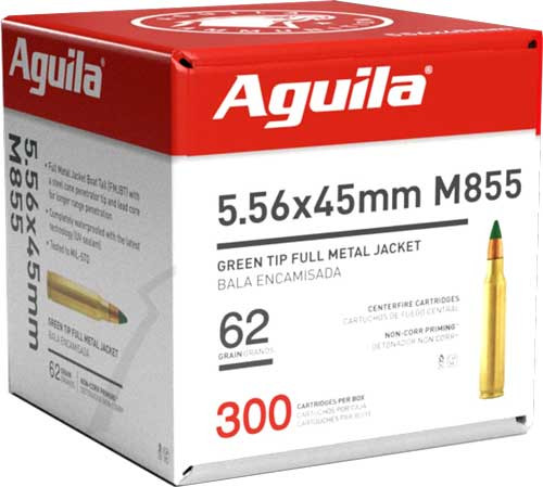 AGUILA 5.56X45 62GR GREEN TIP 300RD 4BX/CS