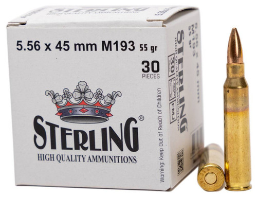 GO STERLING 5.56X45 M193 55GR FMJ 30/50 (4000)