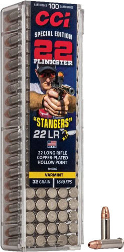 CCI Stangers Rimfire Ammunition .22LR 32 gr CPHP 1640 fps 100/ct