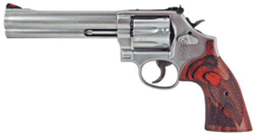 S&W 686 DELUXE 357 MAG 6" AS 7-SHOT SS CHECKERED WOOD GRIPS