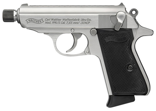 WAL PPK/S SD STAINLESS 32ACP 3.3 7RD