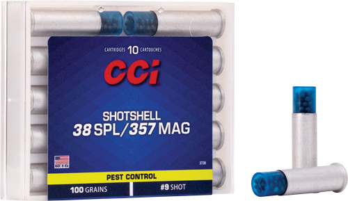 CCI SHOTSHELL 38/357 100GR #9 SHOT 10RD 20BX/CS