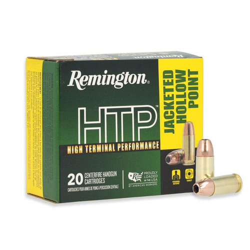 Remington HTP Handgun Ammunition 9mm Luger 115gr JHP 1145 fps 20/ct