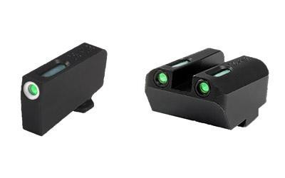 Truglo TFX Tritium/Fiber-Optic Day/Night Sight Set fits GLOCK 17 / 17L 19 22 23 24 26 27 33 34 35 38 and 39 (Suppressor Low) - White Outlin