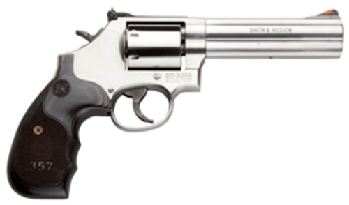S&W 686 3-5-7 357 5" AS 7-SH SS UNFLUTED CYLINDER WOOD