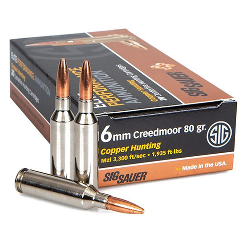 SIG AMMO 6MM CREED 80GR ELITE COPPER HUNT 20/10