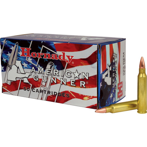 AMERICAN GUNNER AMMUNITION - 223 REMINGTON, HP, 55 GR, 50/BX