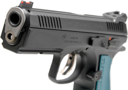CZ CUSTOM SHADOW 2 ACCU 9MM FS 17-SHOT BLACK POLY BLUE GRIPS