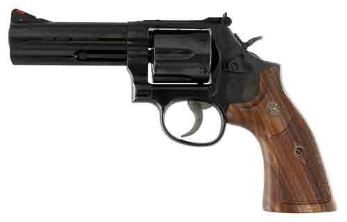 S&W 586 CLASSIC 357MAG 4" AS 6-SHOT BLUED WOOD