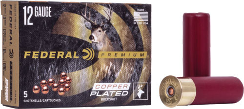 FEDERAL PREMIUM 12GA 3" 00 BUCK 15 PELLETS 5RD 50BX/CS