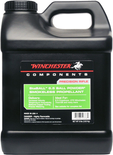 WINCHESTER POWDER STABALL 6.5 8LB CAN 2CAN/CS