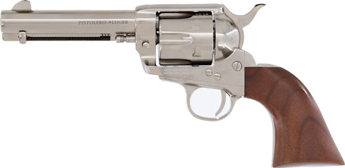 CIMARRON PISTOLERO 9MM FS 4.75" NICKEL/WALNUT