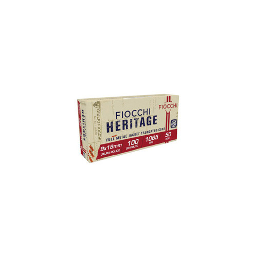 HERITAGE AMMUNITION - 9X18MM ULTRA, FMJTC, 100 GR, 1065 FPS, 50/BX