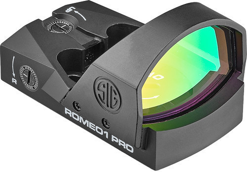 Sig Sauer Romeo1PRO Open-Reflex Red Dot Sight 1x30mm 3 MOA 1.0 MOA Adj Steel Shroud Black