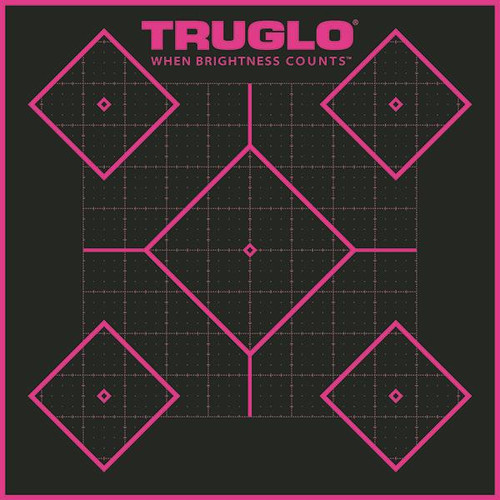 Truglo Tru-See Splatter Target 5 Diamond 12x12 6 Pack Pink
