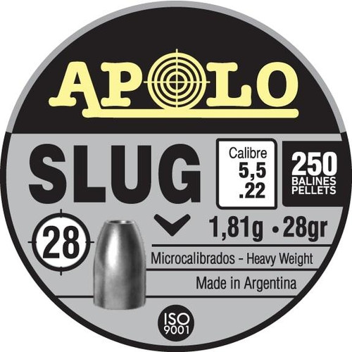 Hatsan Apolo Slug Air Rifle Pellets .22 Cal 28 gr 250/ct