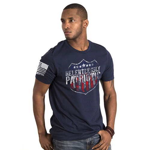 MEN'S RELENTLESSLY PATRIOTIC T-SHIRT - MIDNIGHT NAVY - SMALL