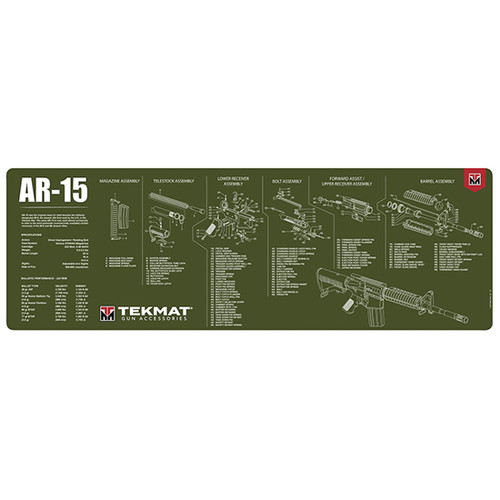 TEKMAT GUN CLEANING MAT AR-15 OLIVE DRAB