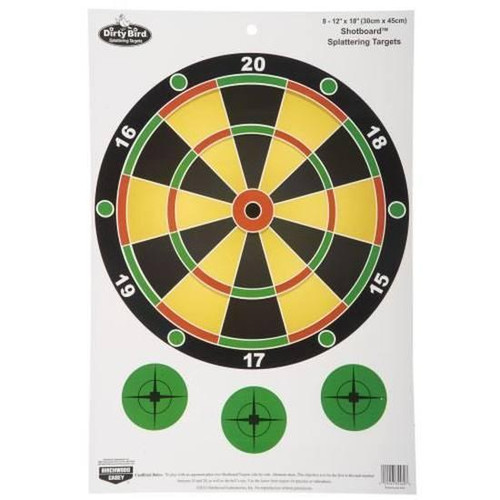 Birchwood Casey Dirty Bird Shotboard Game Target - 12" X 18" 8/Pack