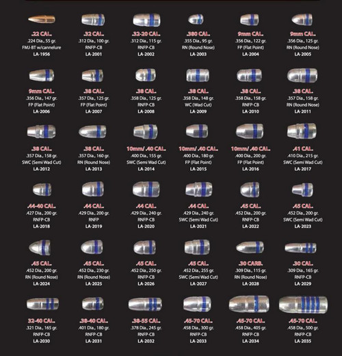 Lightning Ammo Lead Cast Handgun Bullets .38 Cal .357" 125 gr FP 100/ct Box