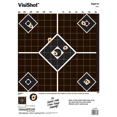 VISISHOT TARGETS - SIGHT-IN, 13" X 18", 10/PK