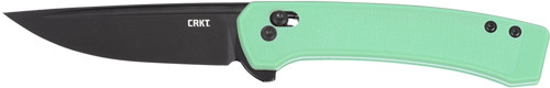 CRKT Q COMPACT 3.05" PLAIN EDGE AQUA CROSSBAR LOCK