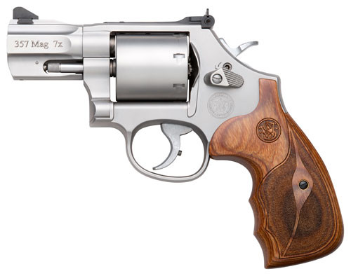 S&W 686 PERFORMANCE CENTER 357 MAGNUM 7-SH 2.5" SS WOOD