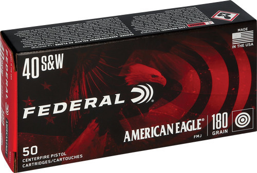 American Eagle Handgun Ammunition .40 S&W 180 gr FMJ 1000 fps 50/ct
