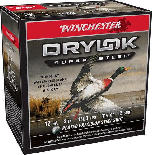 WINCHESTER DRYLOK 12GA 3" 1-1/4OZ #2 25RD 10BX/CS