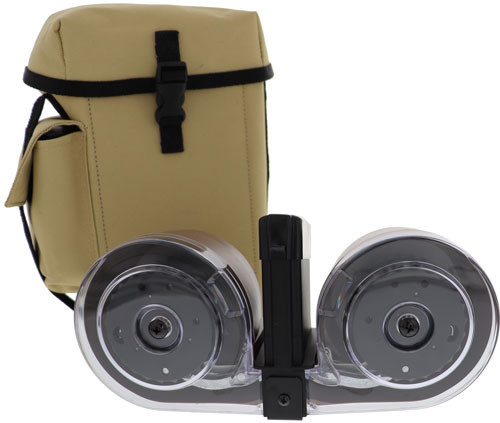 IVER JOHNSON MAGAZINE AR15 223 100RD DRUM BLK/TAN POLY