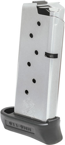 Springfield 911 Stainless Steel Magazine w/ Pinky Extension 9mm 7/rd