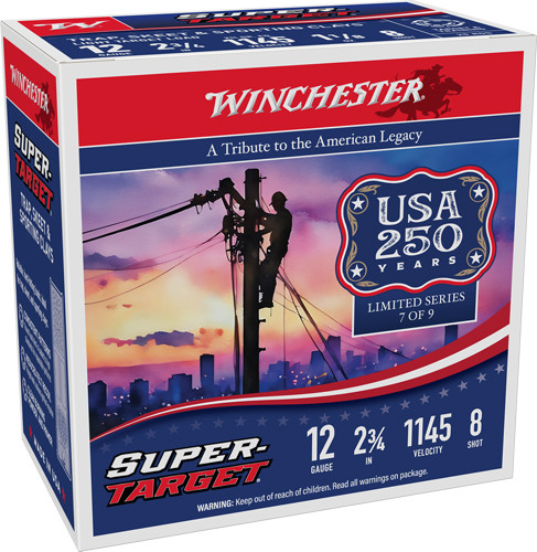WINCHESTER TARGET 12GA 2.75" 1-1/8OZ #8 1145FPS 250RD CASE