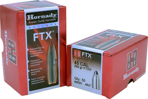 HORNADY BULLETS 45 CAL .452 250GR FTX 50CT 25BX/CS