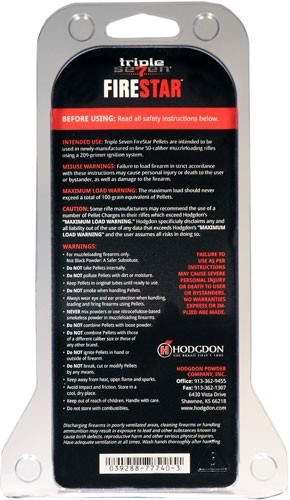 HODGDON TRIPLE SEVEN FIRESTAR PELLETS 50CAL 60PK 12PK/CS