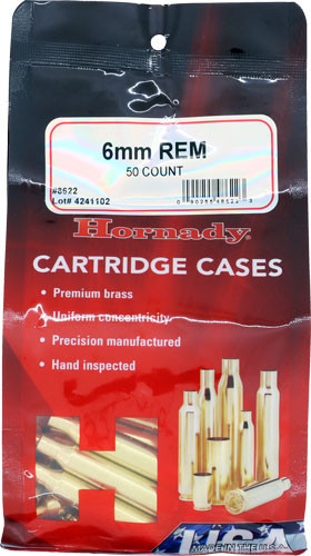 HORNADY UNPRIMED CASES 6MM REMINGTON 50 PACK 5PK/CS