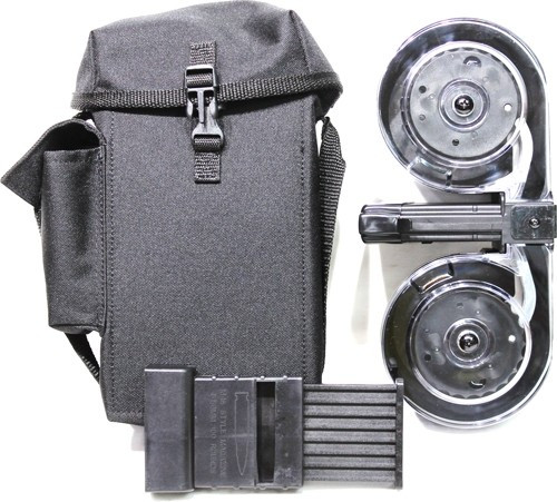 IVER JOHNSON MAGAZINE AR15 223 100RD DRUM BLK/CLEAR POLY