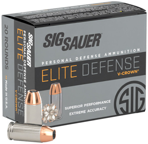 SIG AMMO 40SW 180GR ELITE V-CROWN JHP 20/10