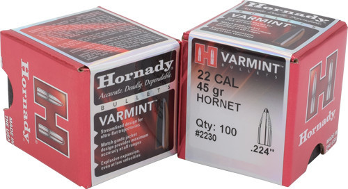 HORNADY BULLETS 22 CAL .224 45GR JSP 100CT 40BX/CS