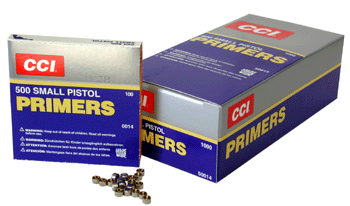 CCI PRIMERS 500 SMALL PISTOL 5000 PACK CASE