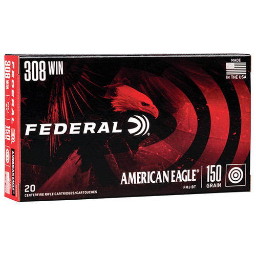 FED AMERICAN EAGLE 308WIN 150GR FMJ 20/25