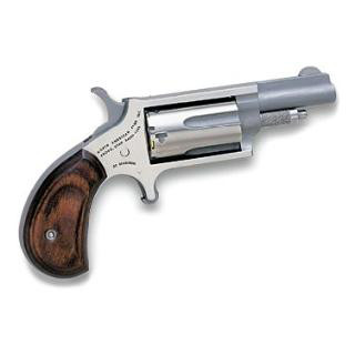NAA MINI REVOLVER 22MAG 1 5/8 SS ROSEWOOD 5RD
