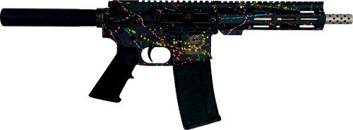 GLFA AR15 PISTOL 223 WYLDE 7.5" S/S BBL SPLATTER BLACK