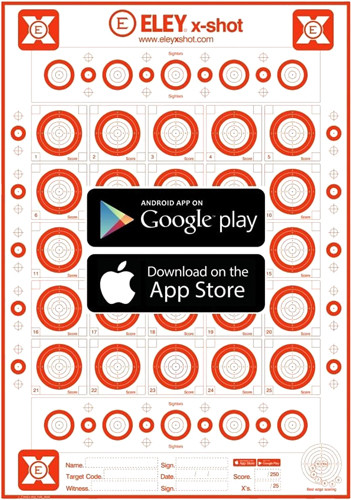 ELEY X-SHOT TARGETS 25 PACK 