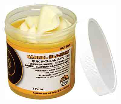 CVA BARREL BLASTER TREATED CLEANING PATCHES 100-PACK