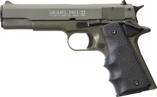 CHIAPPA 1911-22 22LR 5" FS 10RD OD GREEN/RUBBER
